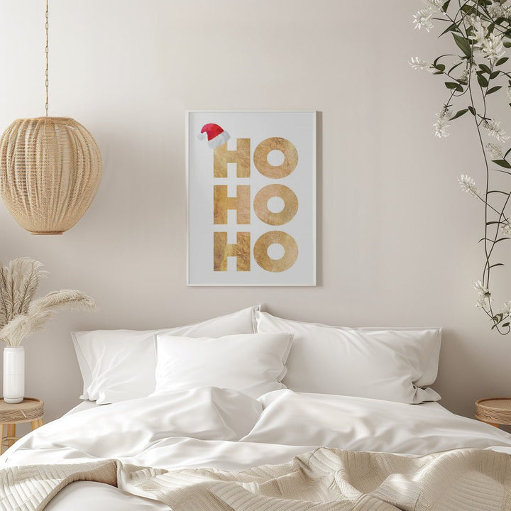 Hohoho typography - Stretched Canvas, Poster or Fine Art Print - I Heart Wall Art - Poster Print, Canvas Print or Framed Art Print