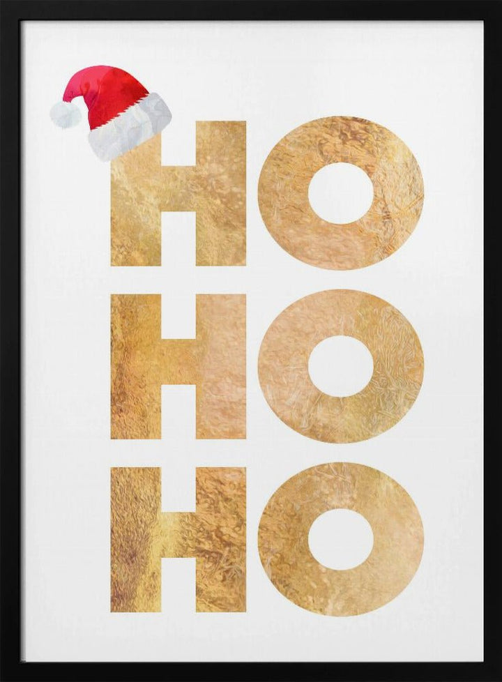 Hohoho typography - Stretched Canvas, Poster or Fine Art Print - I Heart Wall Art - Poster Print, Canvas Print or Framed Art Print