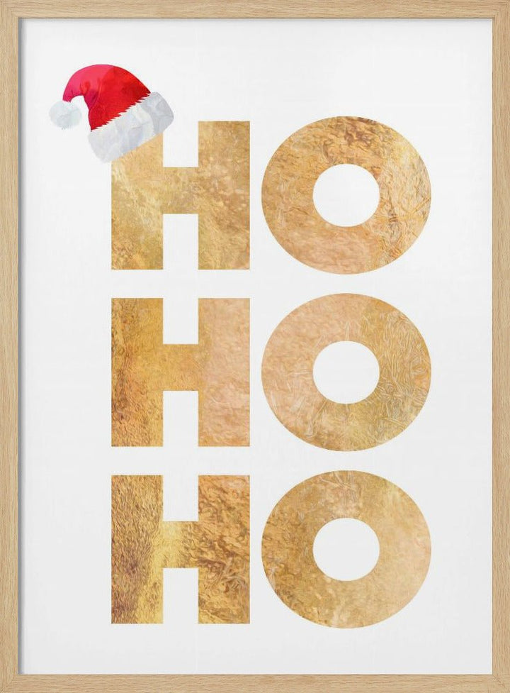 Hohoho typography - Stretched Canvas, Poster or Fine Art Print - I Heart Wall Art - Poster Print, Canvas Print or Framed Art Print