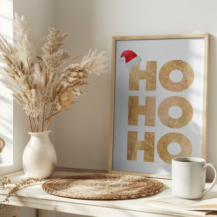 Hohoho typography - Stretched Canvas, Poster or Fine Art Print - I Heart Wall Art - Poster Print, Canvas Print or Framed Art Print