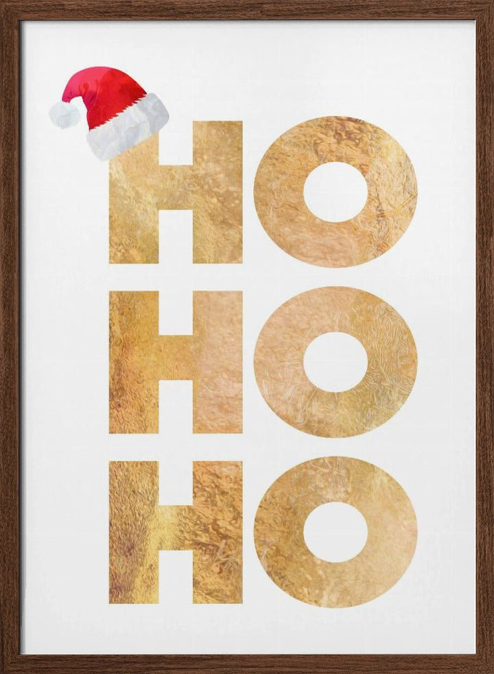 Hohoho typography - Stretched Canvas, Poster or Fine Art Print - I Heart Wall Art - Poster Print, Canvas Print or Framed Art Print