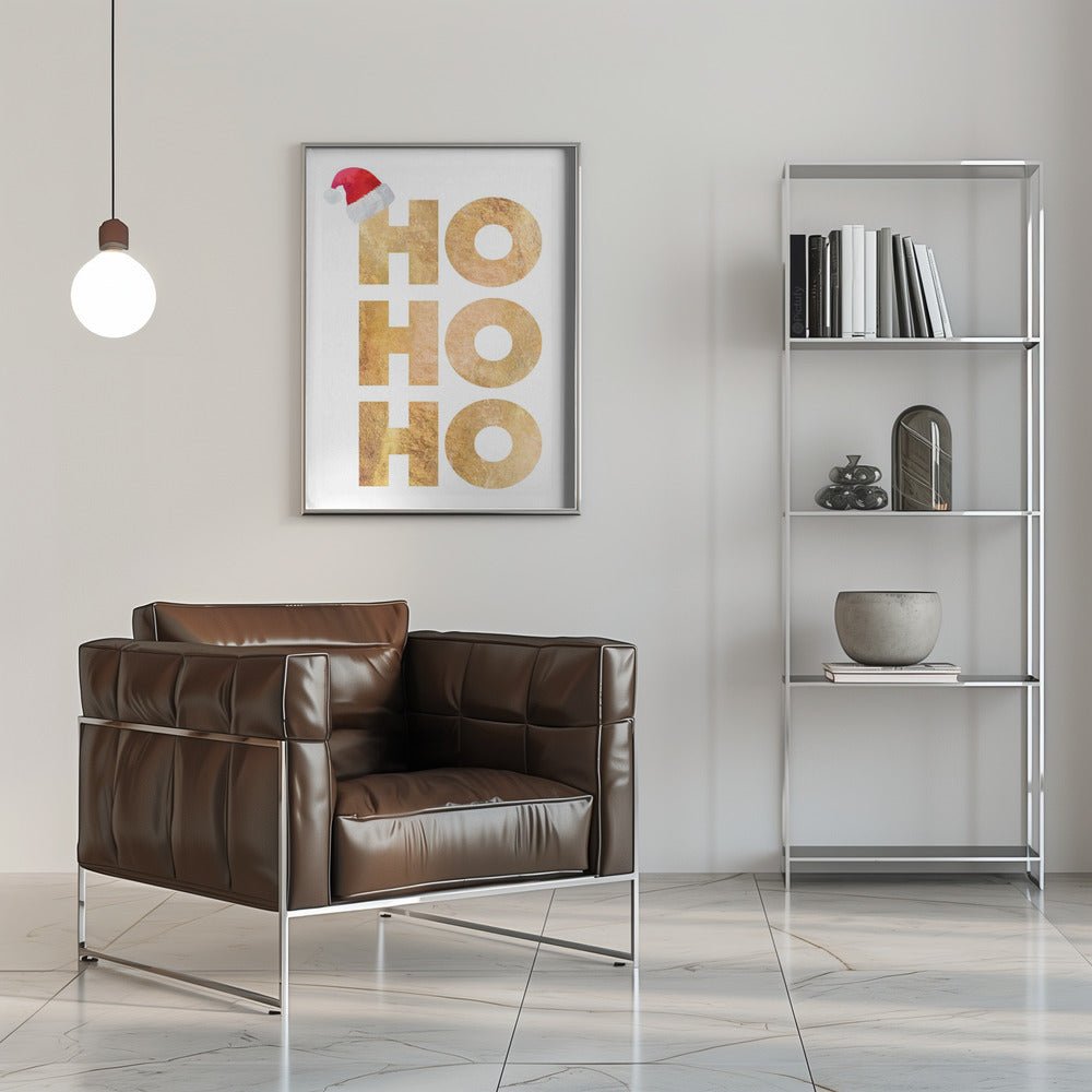 Hohoho typography - Stretched Canvas, Poster or Fine Art Print - I Heart Wall Art - Poster Print, Canvas Print or Framed Art Print