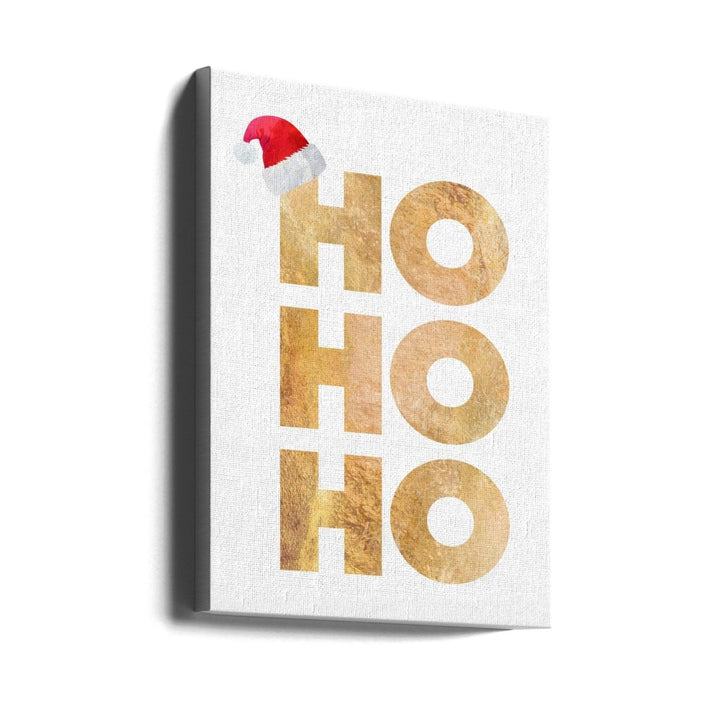 Hohoho typography - Stretched Canvas, Poster or Fine Art Print - I Heart Wall Art - Poster Print, Canvas Print or Framed Art Print