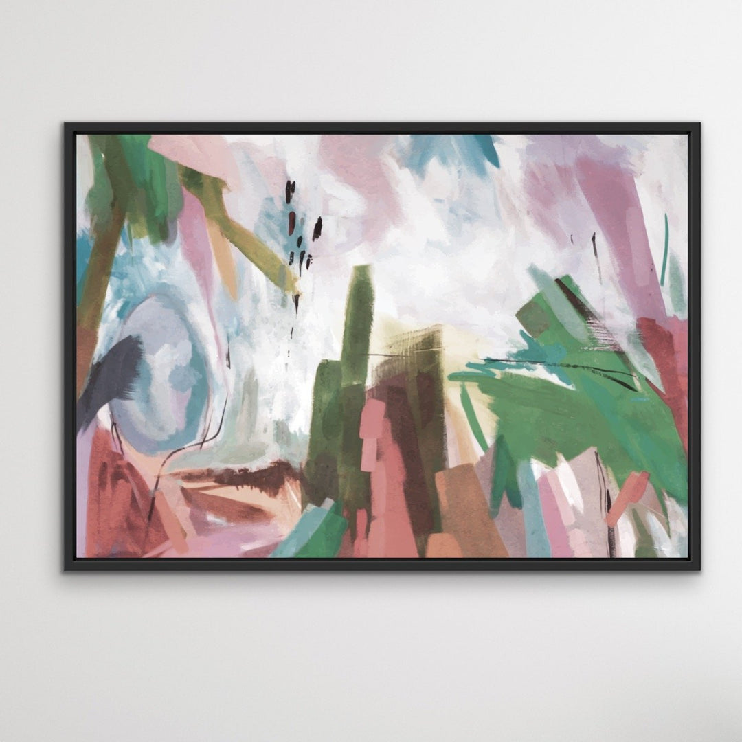 Holiday -  Original Abstract Nature Painting Stretched Canvas Wall Art Print - I Heart Wall Art