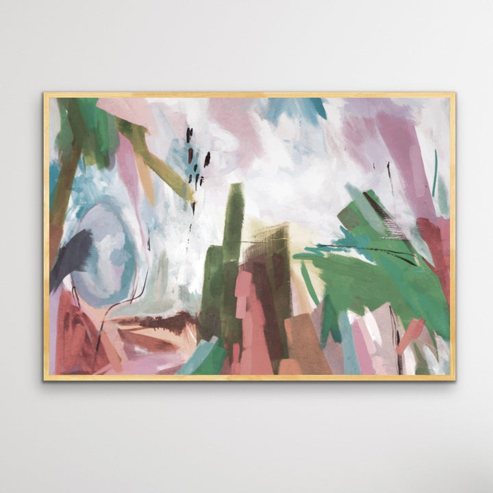 Holiday -  Original Abstract Nature Painting Stretched Canvas Wall Art Print - I Heart Wall Art