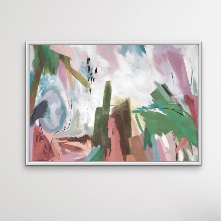 Holiday -  Original Abstract Nature Painting Stretched Canvas Wall Art Print - I Heart Wall Art