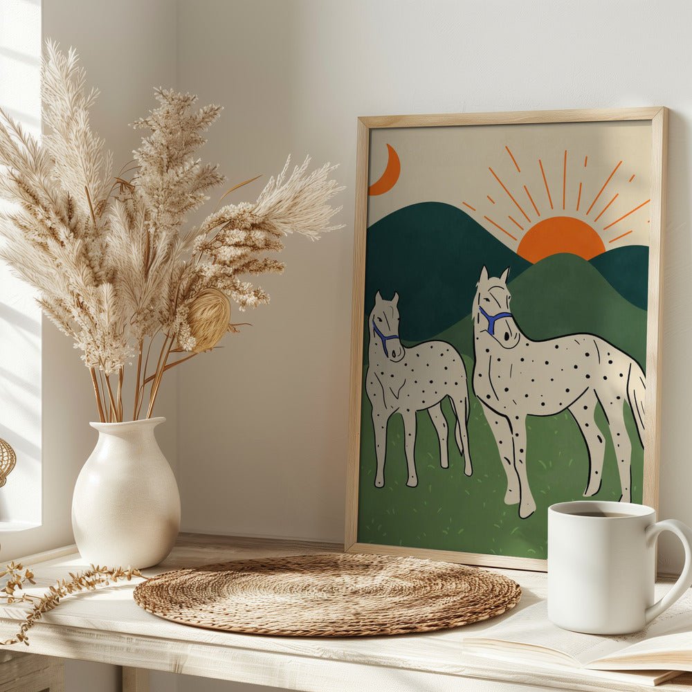 Horses of the Highland - Stretched Canvas, Poster or Fine Art Print - I Heart Wall Art - Poster Print, Canvas Print or Framed Art Print