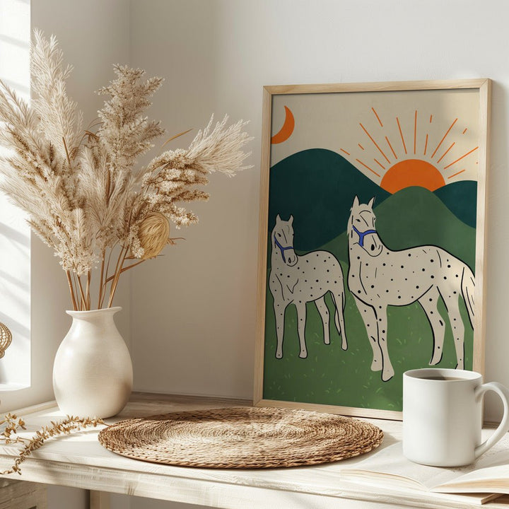 Horses of the Highland - Stretched Canvas, Poster or Fine Art Print - I Heart Wall Art - Poster Print, Canvas Print or Framed Art Print