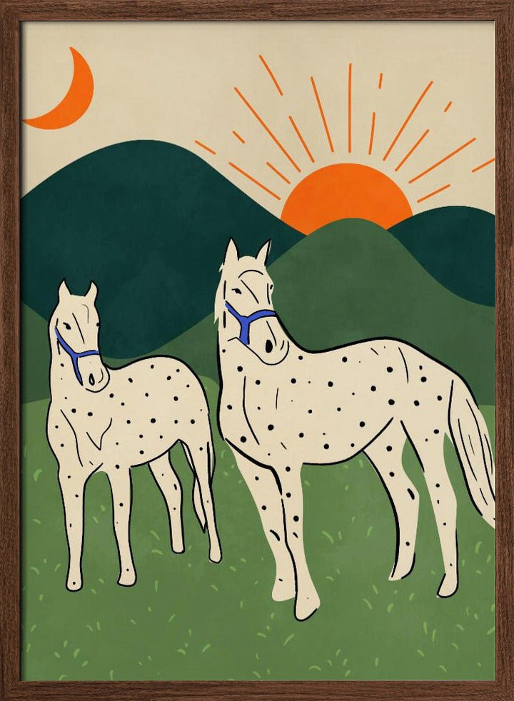 Horses of the Highland - Stretched Canvas, Poster or Fine Art Print - I Heart Wall Art - Poster Print, Canvas Print or Framed Art Print