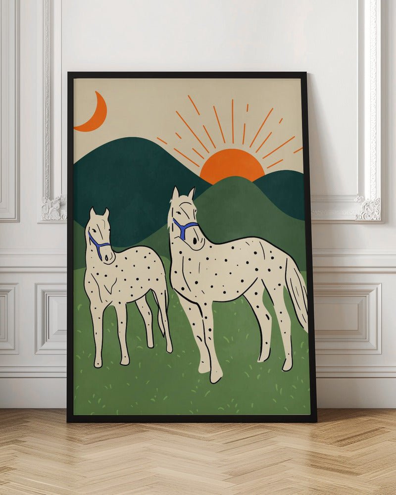 Horses of the Highland - Stretched Canvas, Poster or Fine Art Print - I Heart Wall Art - Poster Print, Canvas Print or Framed Art Print