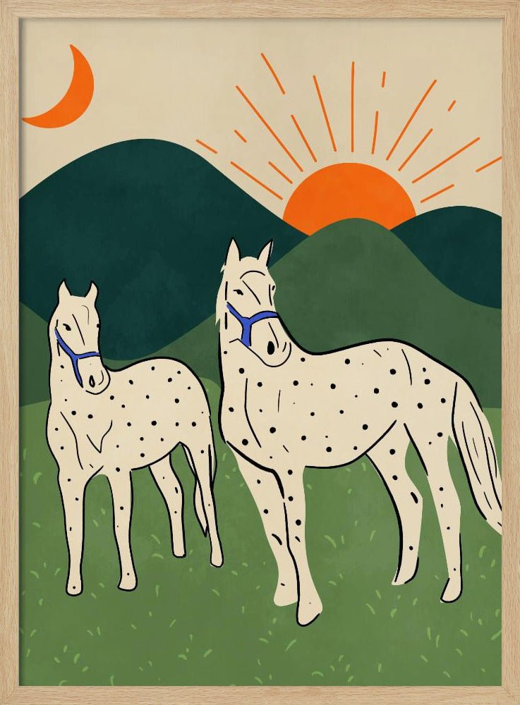Horses of the Highland - Stretched Canvas, Poster or Fine Art Print - I Heart Wall Art - Poster Print, Canvas Print or Framed Art Print