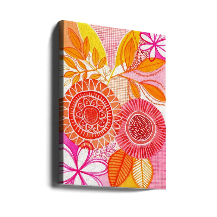 Hot Floral - Stretched Canvas, Poster or Fine Art Print - I Heart Wall Art - Poster Print, Canvas Print or Framed Art Print