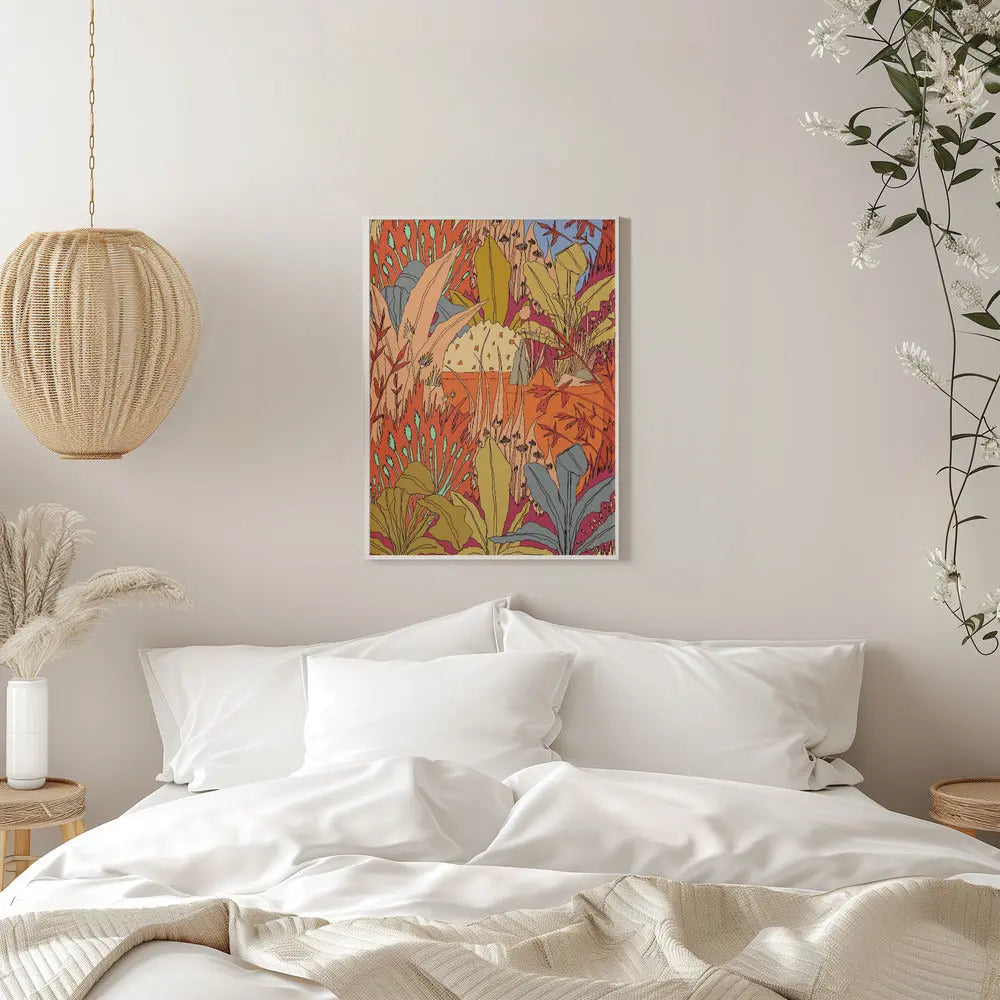 Hot Summer Garden - Stretched Canvas, Poster or Fine Art Print I Heart Wall Art