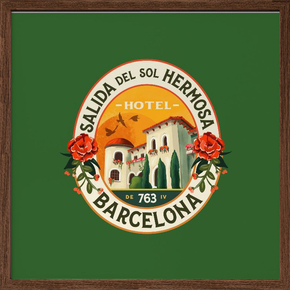Hotel Barcelona Spain - Square Stretched Canvas, Poster or Fine Art Print I Heart Wall Art