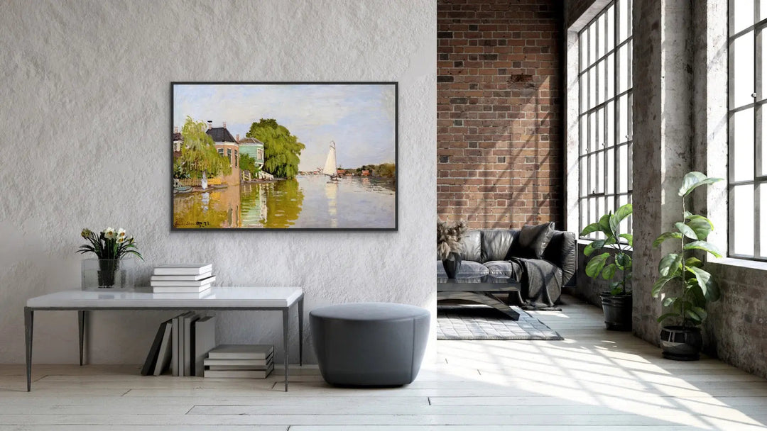 Houses on the Achterzaan (1871) by Claude Monet I Heart Wall Art Australia 