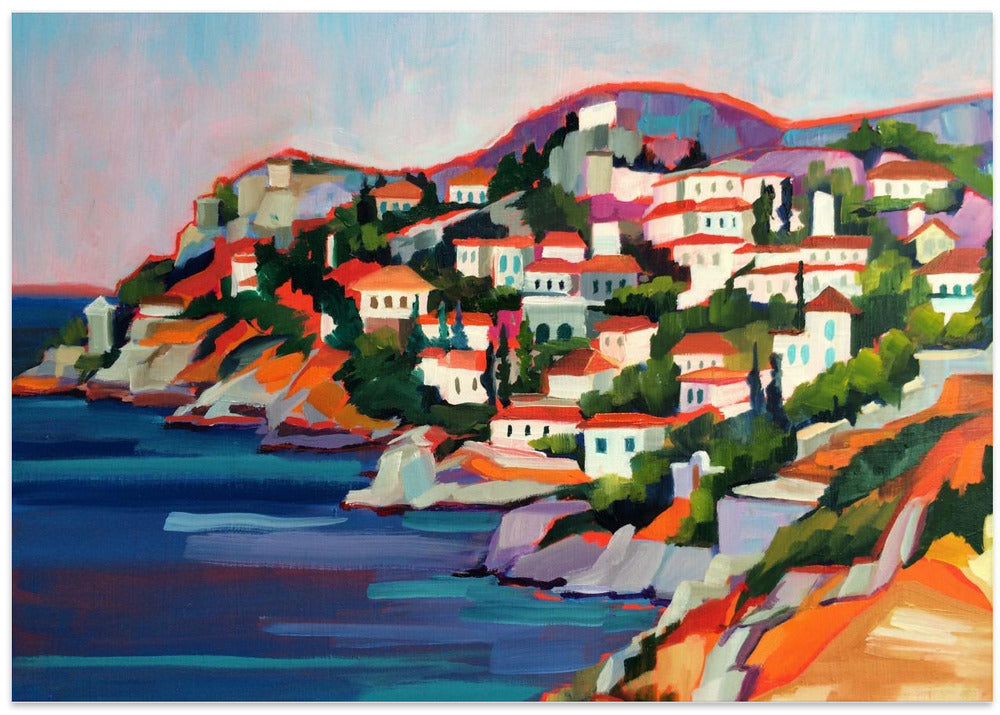 Hydra Island - Stretched Canvas, Poster or Fine Art Print I Heart Wall Art