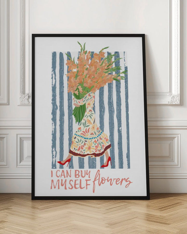 I Can Buy Myself Orange Flowers - Stretched Canvas, Poster or Fine Art Print - I Heart Wall Art - Poster Print, Canvas Print or Framed Art Print