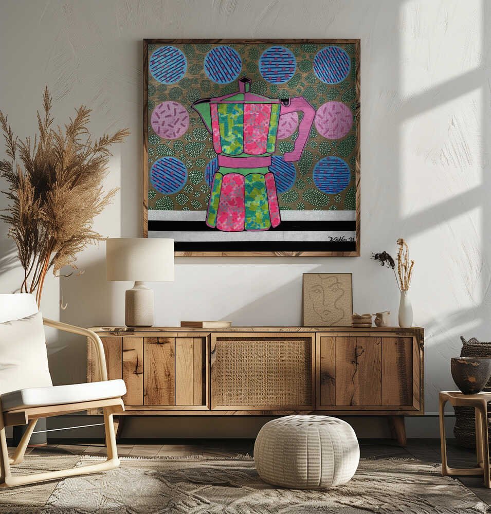 Iced Latte - Square Stretched Canvas, Poster or Fine Art Print - I Heart Wall Art - Poster Print, Canvas Print or Framed Art Print