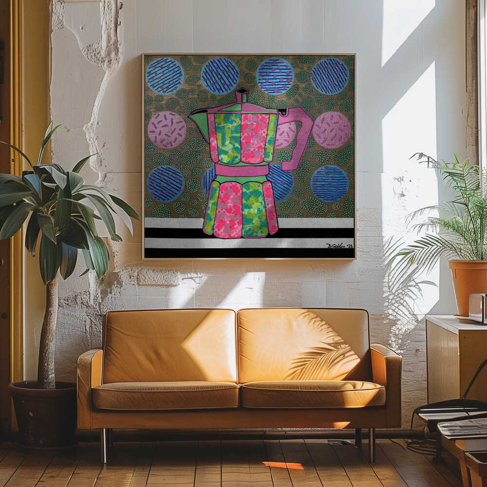 Iced Latte - Square Stretched Canvas, Poster or Fine Art Print - I Heart Wall Art - Poster Print, Canvas Print or Framed Art Print