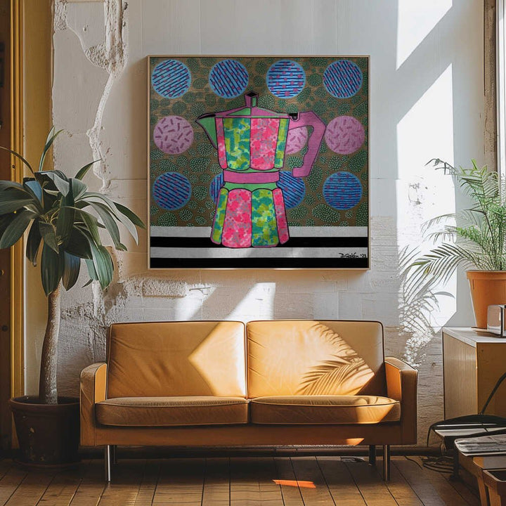 Iced Latte - Square Stretched Canvas, Poster or Fine Art Print - I Heart Wall Art - Poster Print, Canvas Print or Framed Art Print