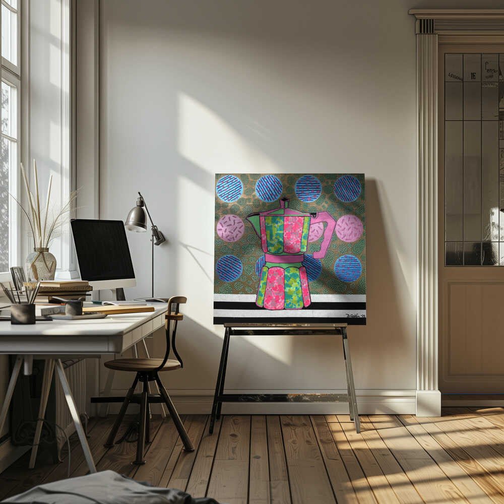 Iced Latte - Square Stretched Canvas, Poster or Fine Art Print - I Heart Wall Art - Poster Print, Canvas Print or Framed Art Print