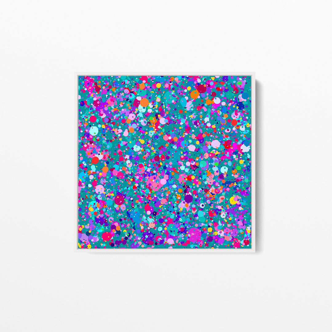 Edie Fogarty - Confetti in Green Colourful Abstract Original Artwork Print - I Heart Wall Art