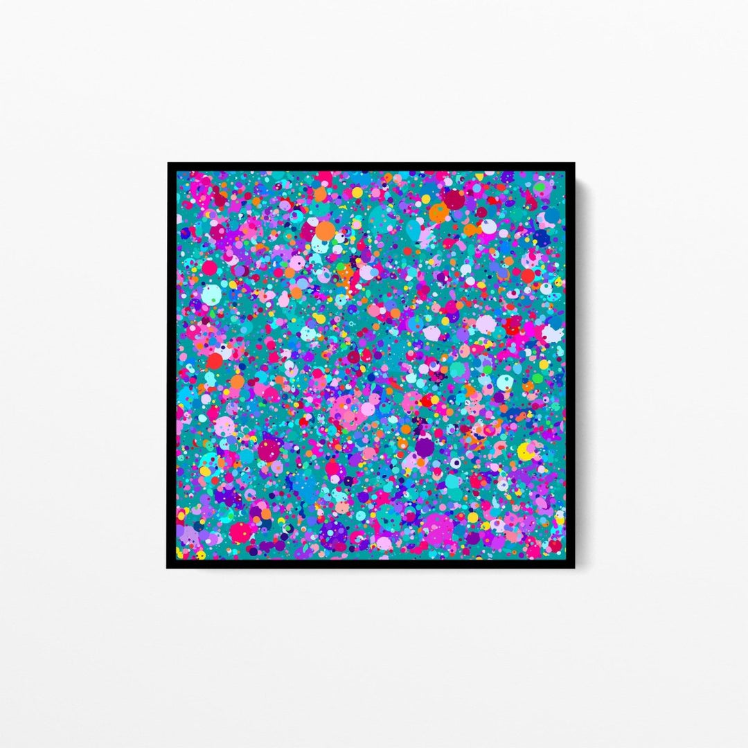 Edie Fogarty - Confetti in Green Colourful Abstract Original Artwork Print - I Heart Wall Art - Poster Print, Canvas Print or Framed Art Print