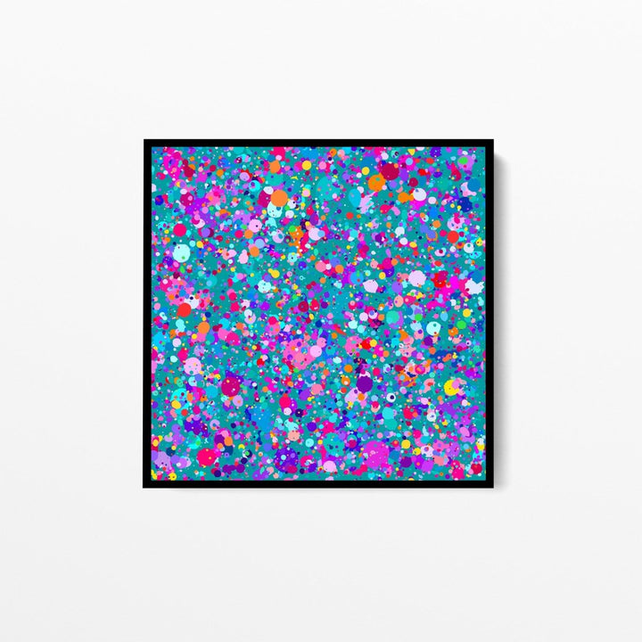 Edie Fogarty - Confetti in Green Colourful Abstract Original Artwork Print - I Heart Wall Art - Poster Print, Canvas Print or Framed Art Print