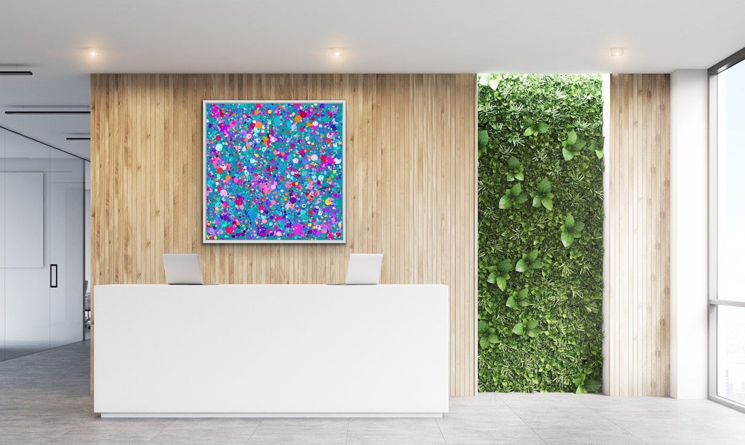 Edie Fogarty - Confetti in Green Colourful Abstract Original Artwork Print - I Heart Wall Art