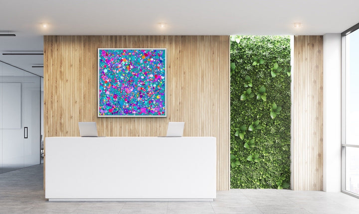 Edie Fogarty - Confetti in Green Colourful Abstract Original Artwork Print - I Heart Wall Art