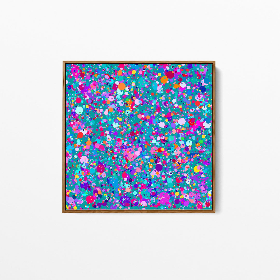 Edie Fogarty - Confetti in Green Colourful Abstract Original Artwork Print - I Heart Wall Art