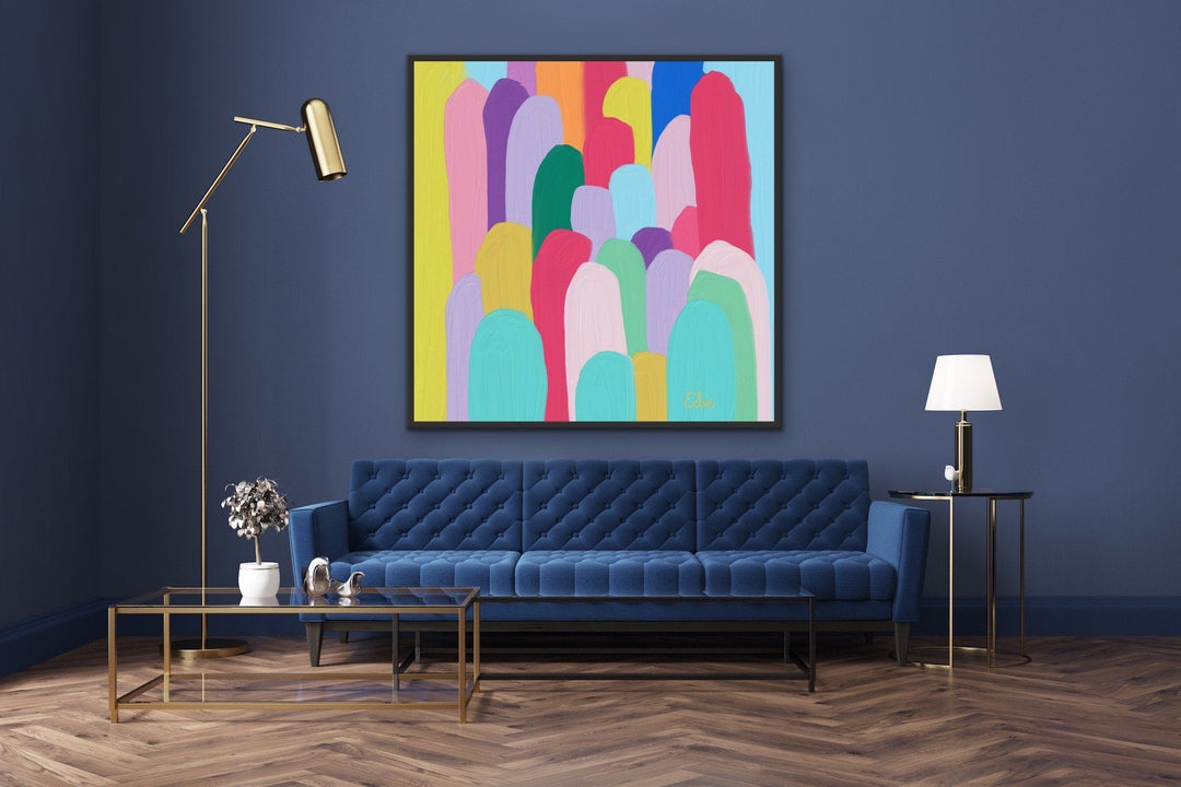 Edie Fogarty - Kata Tjuta (The Olgas) Colourful Abstract Original Wall Art Canvas Print - I Heart Wall Art