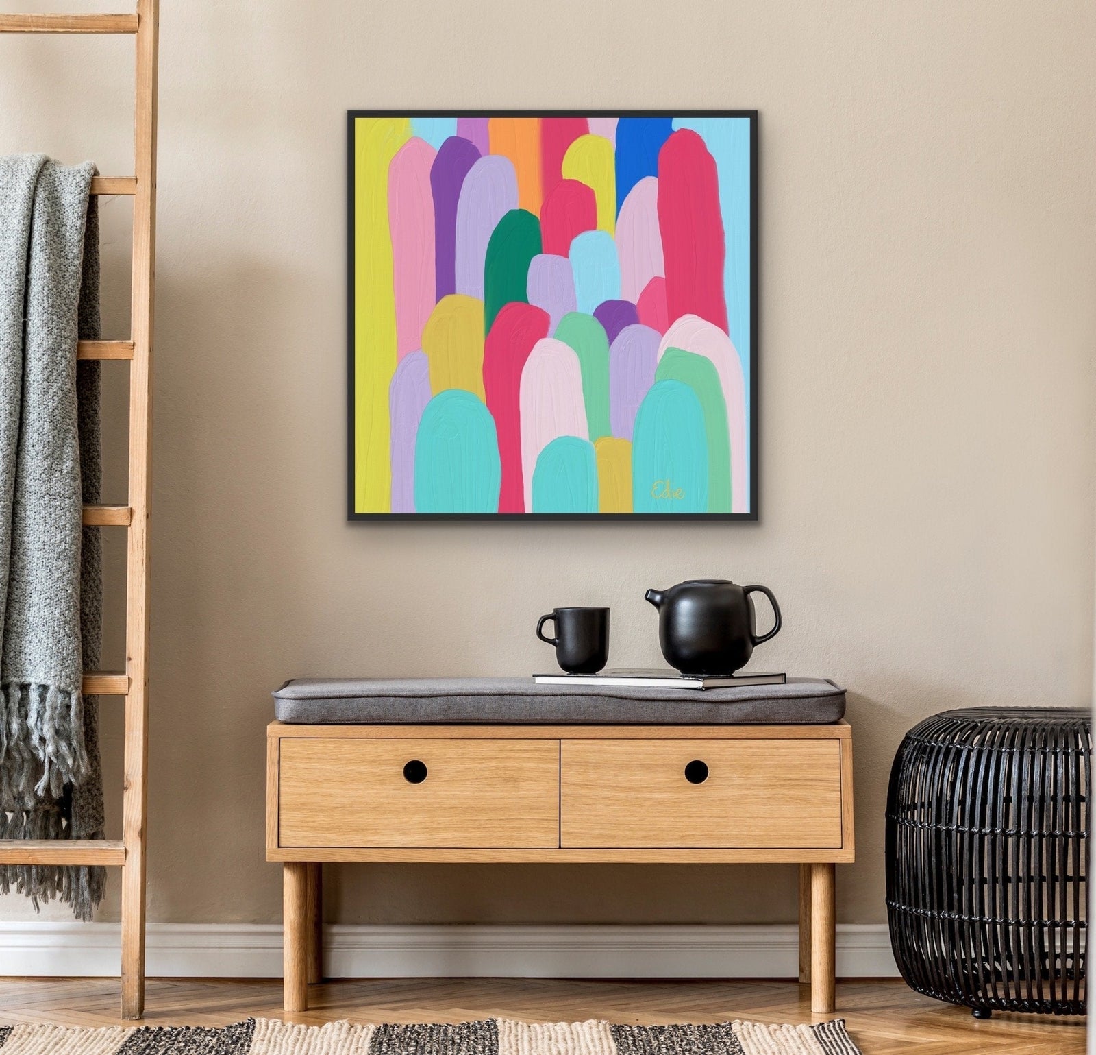 Edie Fogarty - Kata Tjuta (The Olgas) Colourful Abstract Original Wall Art Canvas Print - I Heart Wall Art
