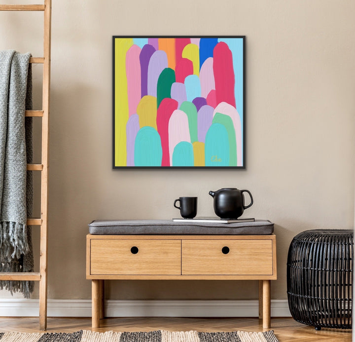 Edie Fogarty - Kata Tjuta (The Olgas) Colourful Abstract Original Wall Art Canvas Print - I Heart Wall Art