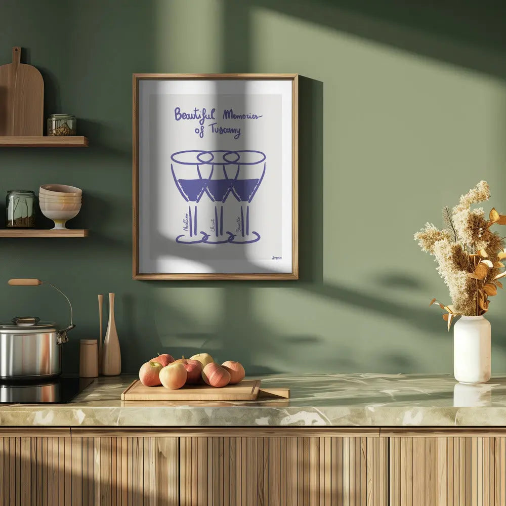 Il vino - Stretched Canvas, Poster or Fine Art Print I Heart Wall Art
