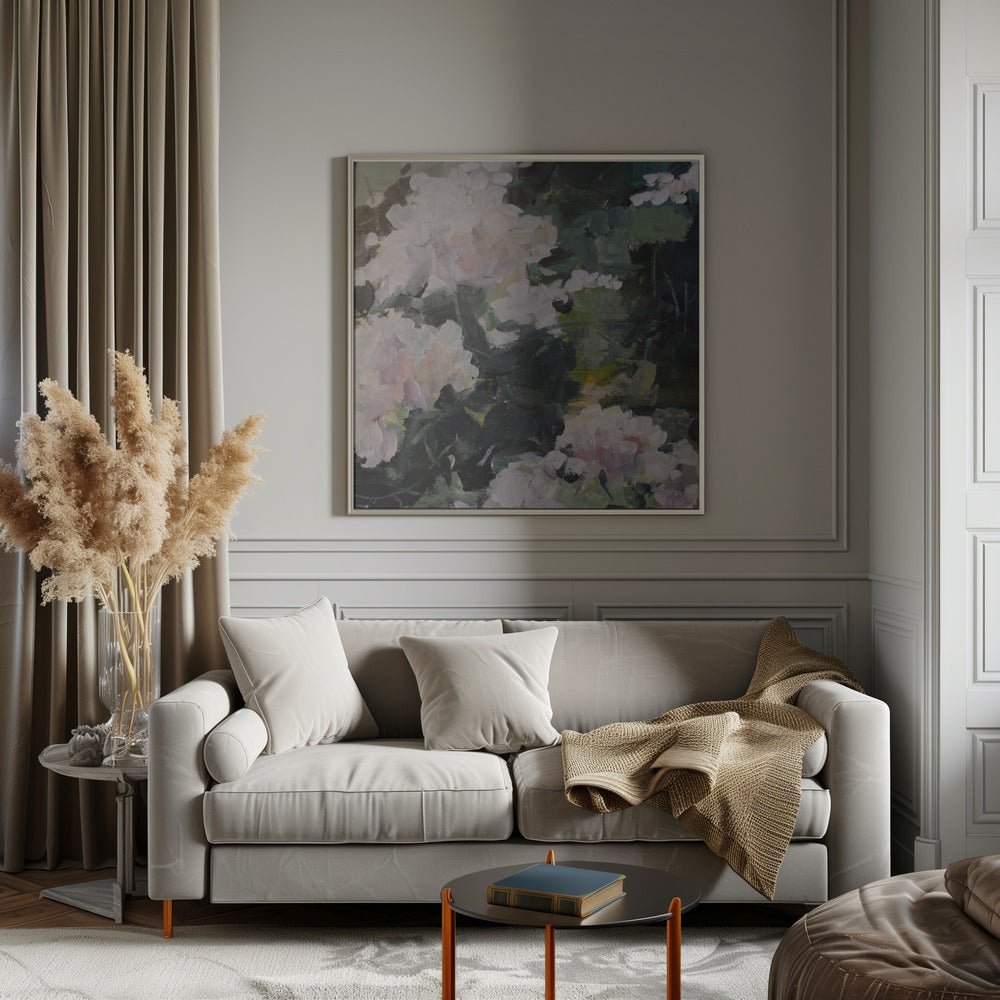 Impressionistic Blooms - Square Stretched Canvas, Poster or Fine Art Print - I Heart Wall Art - Poster Print, Canvas Print or Framed Art Print
