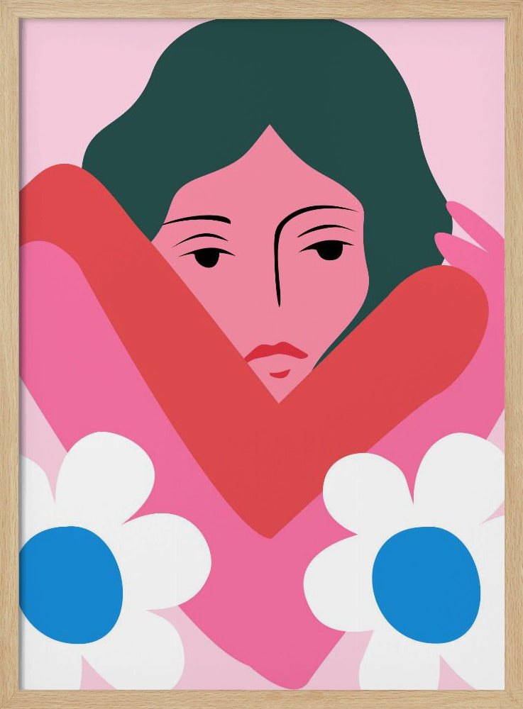In Her Arms - Stretched Canvas, Poster or Fine Art Print I Heart Wall Art