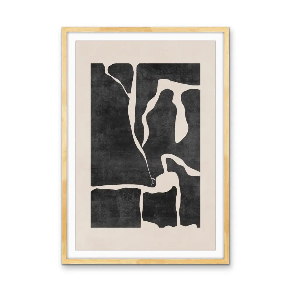 In The Earth-  Black and White Contemporary Geometric Shape Artwork Collection - Ola Collection - I Heart Wall Art