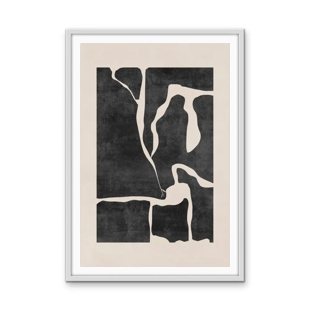 In The Earth-  Black and White Contemporary Geometric Shape Artwork Collection - Ola Collection - I Heart Wall Art