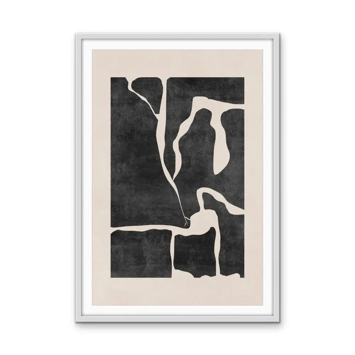 In The Earth-  Black and White Contemporary Geometric Shape Artwork Collection - Ola Collection - I Heart Wall Art