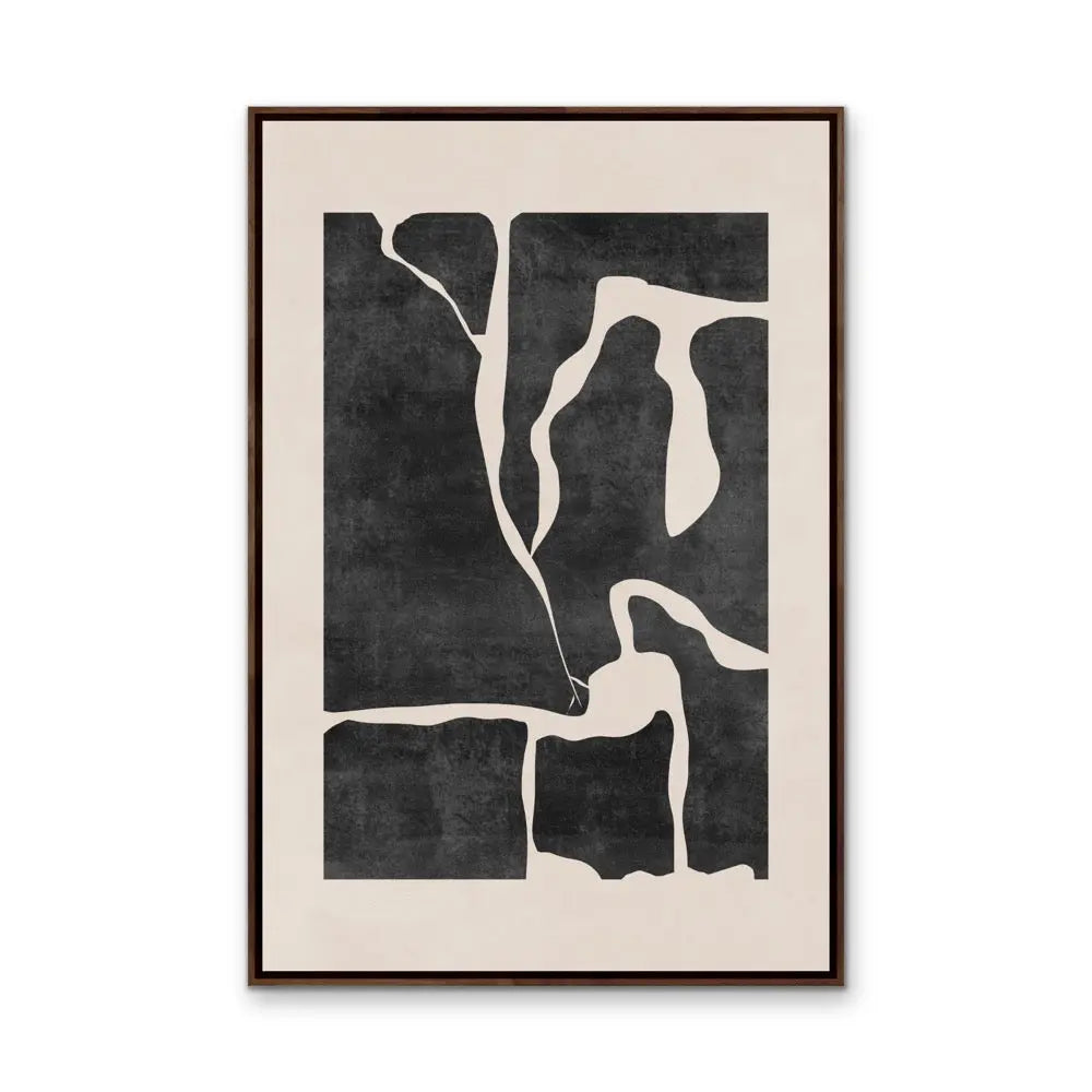 In The Earth-  Black and White Contemporary Geometric Shape Artwork Collection - Ola Collection - I Heart Wall Art