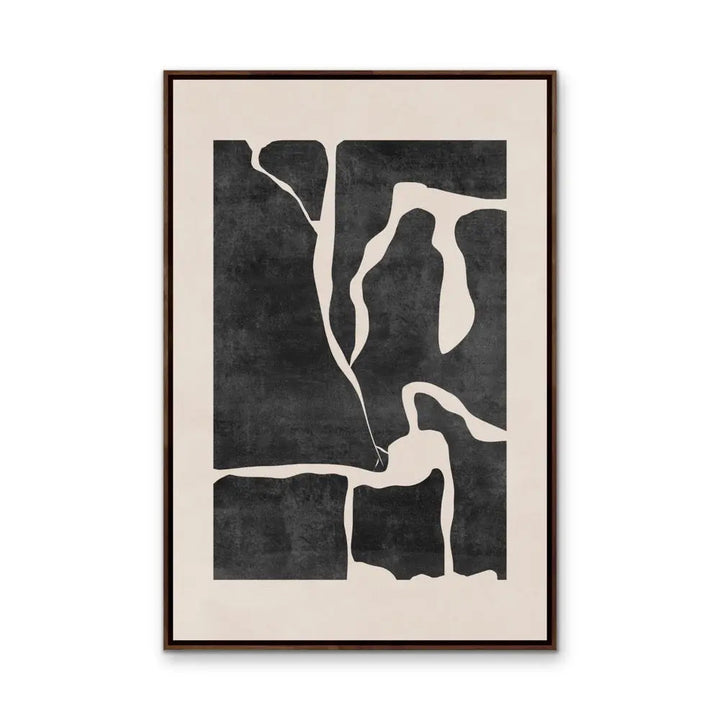 In The Earth-  Black and White Contemporary Geometric Shape Artwork Collection - Ola Collection - I Heart Wall Art