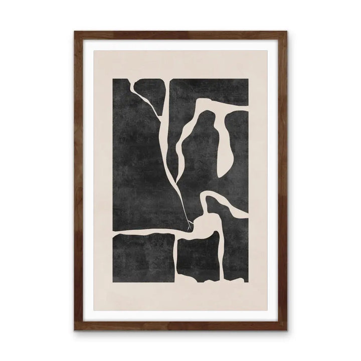 In The Earth-  Black and White Contemporary Geometric Shape Artwork Collection - Ola Collection - I Heart Wall Art