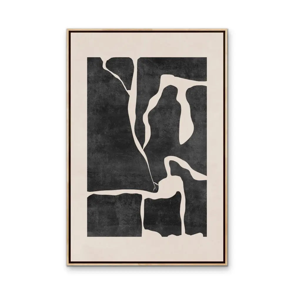 In The Earth-  Black and White Contemporary Geometric Shape Artwork Collection - Ola Collection - I Heart Wall Art