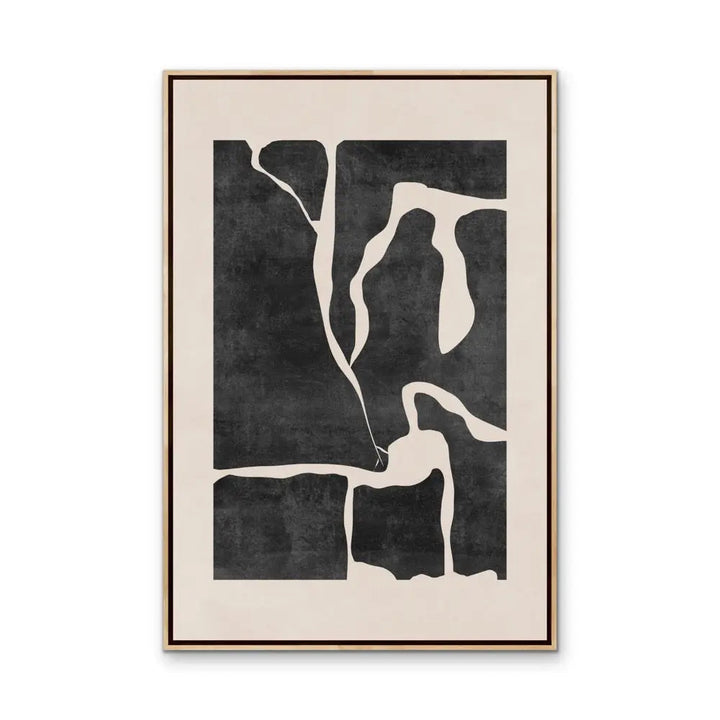 In The Earth-  Black and White Contemporary Geometric Shape Artwork Collection - Ola Collection - I Heart Wall Art