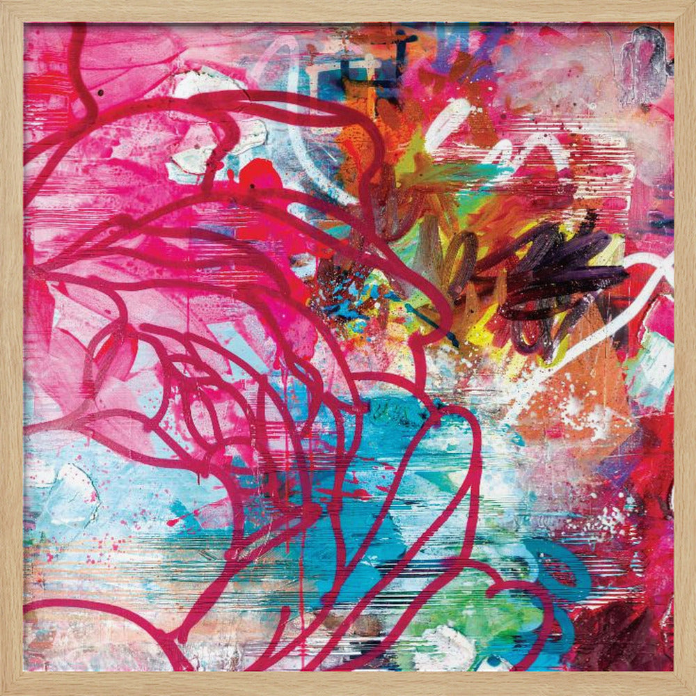 In the garden - Square Stretched Canvas, Poster or Fine Art Print I Heart Wall Art