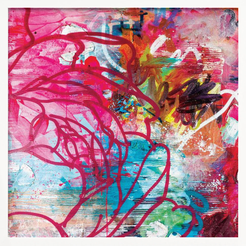 In the garden - Square Stretched Canvas, Poster or Fine Art Print I Heart Wall Art