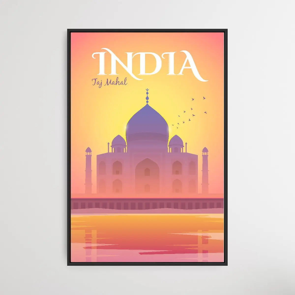 India - Vintage Style Travel Print - I Heart Wall Art