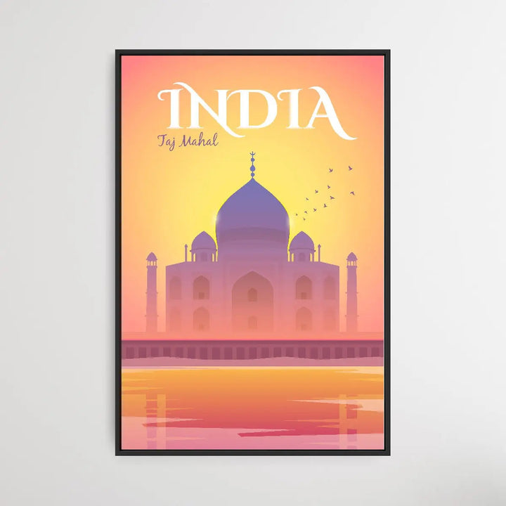 India - Vintage Style Travel Print - I Heart Wall Art