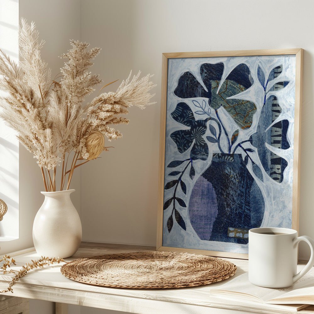 Indigo Blue Still Life - Stretched Canvas, Poster or Fine Art Print - I Heart Wall Art - Poster Print, Canvas Print or Framed Art Print